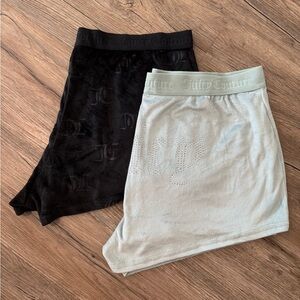 Juicy Couture Black Shorts and Sage Shorts